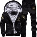 Men's thermal suit track suit men's sweat shirt sports suit winter jacket + pants casual wear men's track suit sportswear jacket