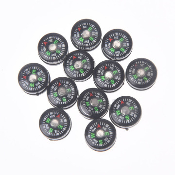 12pcs Black Plastic Compass 12mm Compass Portable Handheld Outdoor Sports Camping Travel Hiking Hunting Compass
