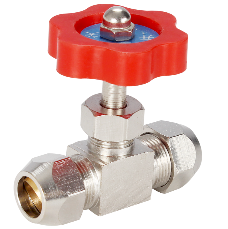 1pcs Ball Balve 6mm 8mm 10mm 12mm Pipe Orange Plastic Handle Metal High Pressure Durable Tube Needle Type Globe Valve