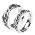 Stainless Steel Chain Wind Promise Rings For Couples