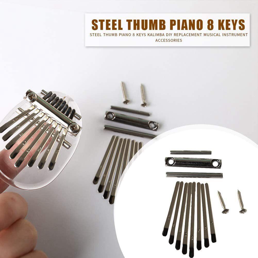 Kalimba Keys Diy Thumb Piano 8 Keys Bridge Saddle Hardware Pack For Kalimba Thumb Piano Mbira Diy Replacement Parts Accessory