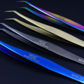 2018 NEW 100% VETUS MCS18 /19 Rainbow Tweezers False Eyelash Extension Tweezer Stainless Steel Dolphin tweezers 5 color choose