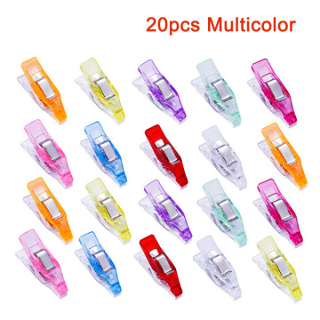 20PCS Mixed Plastic Sewing Clothing Clips Holder for DIY Patchwork Fabric Quilting Craft Sewing Knitting Garment Clips