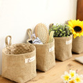 Hanging Grocery Storage Bag Cloth Flower Pot Basket Household Sundries Toys Organizer Case Living Room Storage Sack Cloth Bags