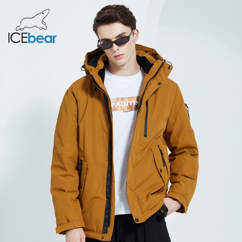 ICEbear 2020 autumn and winter new men's hooded coat warm men's cotton jacket fashion men's clothing MWD20853D