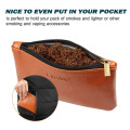 PU Leather Tobacco Pouch Bag Case Weed Herb Smoking Pipe Carrying Storage Bag Rolling Tobacco Pouch Bag Cigarette Accessories