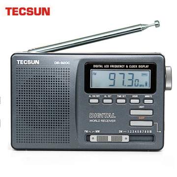 TECSUN DR-920C Digtal Fm Radio Display FM/MW/SW Multi Band Portable Radio Full Band Clock Radio