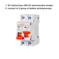 best battery car 2P DC120V 40A DC breaker electric circuit breaker MCB can access to 2 group battery at same time 40A 50A 63A