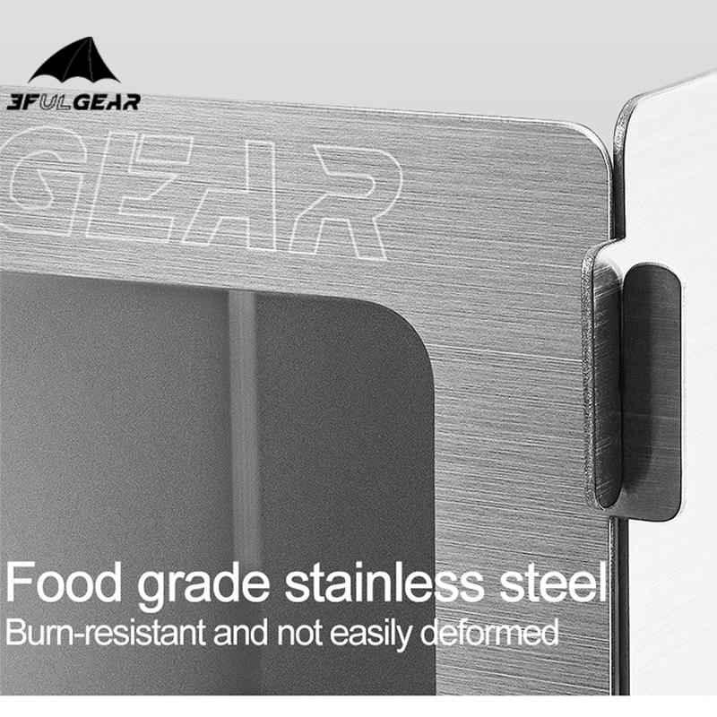 3F UL GEAR 2020 New Camping Stove Barbecue Grill Titanium Wood Stove Stainless Steel BBQ Grill Outdoor Hiking Picnic Tableware