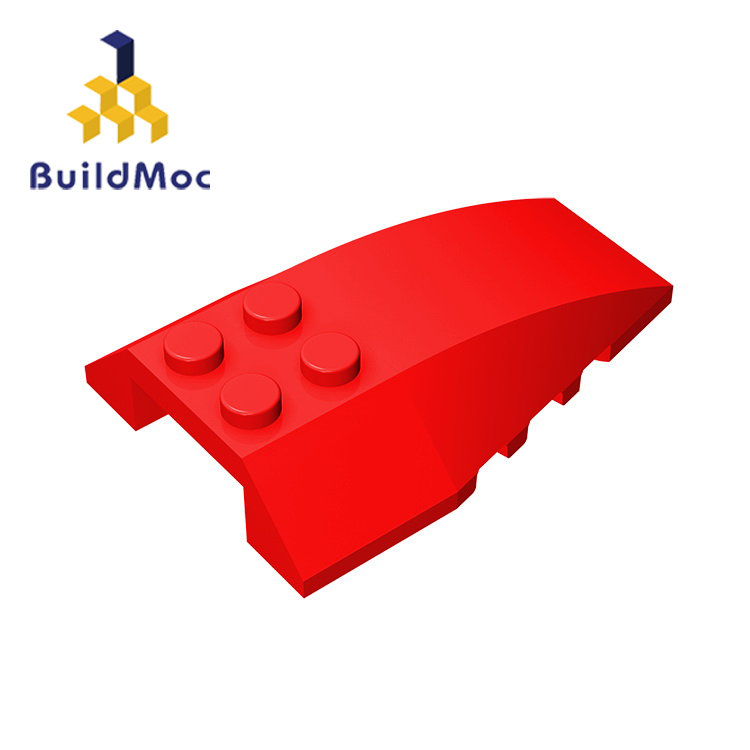 BuildMOC Compatible Assembles Particles 43712 Wedge 6 x 4 For Building Blocks Parts DIY LOGO Educati
