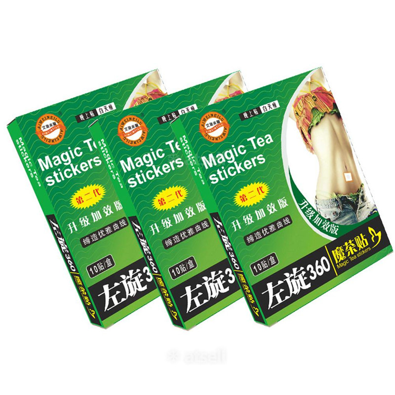 10pcs Magic Tea Slimming Navel Sticker Weight Lose Products Slim Patch Burning Fat Patches Hot Body Shaping Slimming Stickers