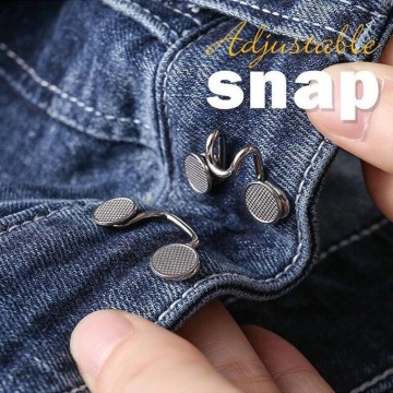 Metal Garment Hooks Jeans Waist Adjusting Buckle Removable Rivet Button DIY Invisible Adjust Button Nail-free Waist Buckle d3