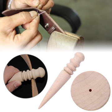 1PC Multi-Size Burnishing Leather Craft Tools Edges Slicker Round Wood Tool Wooden Polished Rod Handmade Household Supplies