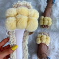 New Women Fur Slippers Winter Slides Fluffy Furry Sandals Woman Flip Flops Home Slippers Hot Ladies Plush Shoes