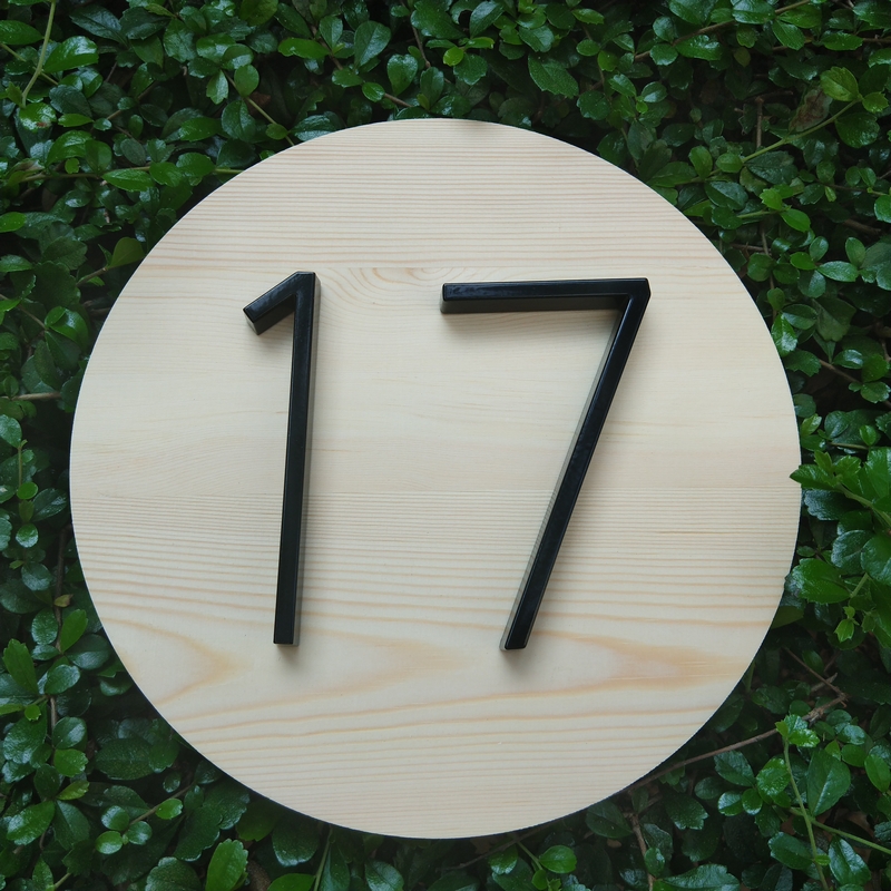 12cm Big 3D Modern House Number Door Home Address Numbers for House Number Digital Door Outdoor Sign Plates 5 Inch. #0-9 Black