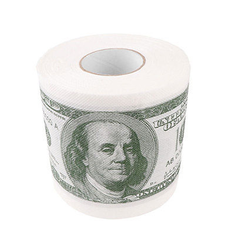 Money Soft Toilet Paper Towel Bath Tissue Roll Bathroom Money Toilet Roll Cleaning Clothes