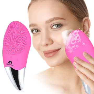 Mini Electric Facial Cleansing Brush Waterproof Silicone Sonic Face Massage Cleaner Deep Pore Cleansing Device skin care tools