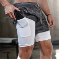 Men's Running Shorts Men 2 in 1 Sports Jogging Fitness Shorts Training Quick Dry Mens Gym Men Shorts Sport gym Short Pants