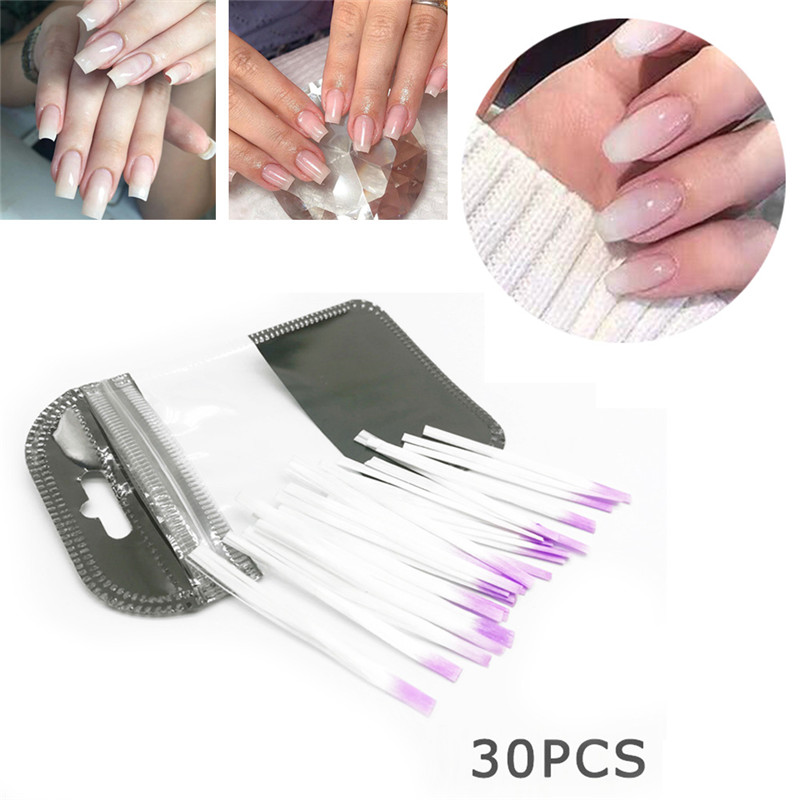 30/50 pcs Nail extension fiber Fibernails Nail Acrylic Tips Set Fiberglass Nails Extension Pack Fiber Glass Nails Building Gel