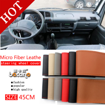Large steering wheel cover for RV Truck micro fiber leather car 45cm steering wheel braid Durable
