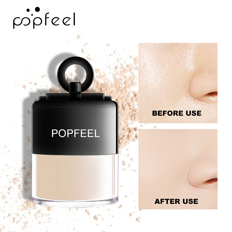 POPFEEL 3 Color Oil- Control Facial Powder Matte Face Powder High Definition Base Primer Makeup Lasting-Effect Concealer Makeup
