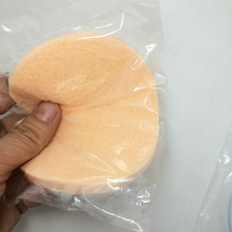 1pc Face Washing Product Natural Sponge Wash Cleansing Elliptical Sponge Beauty Makeup Tools Cleaning Random Color