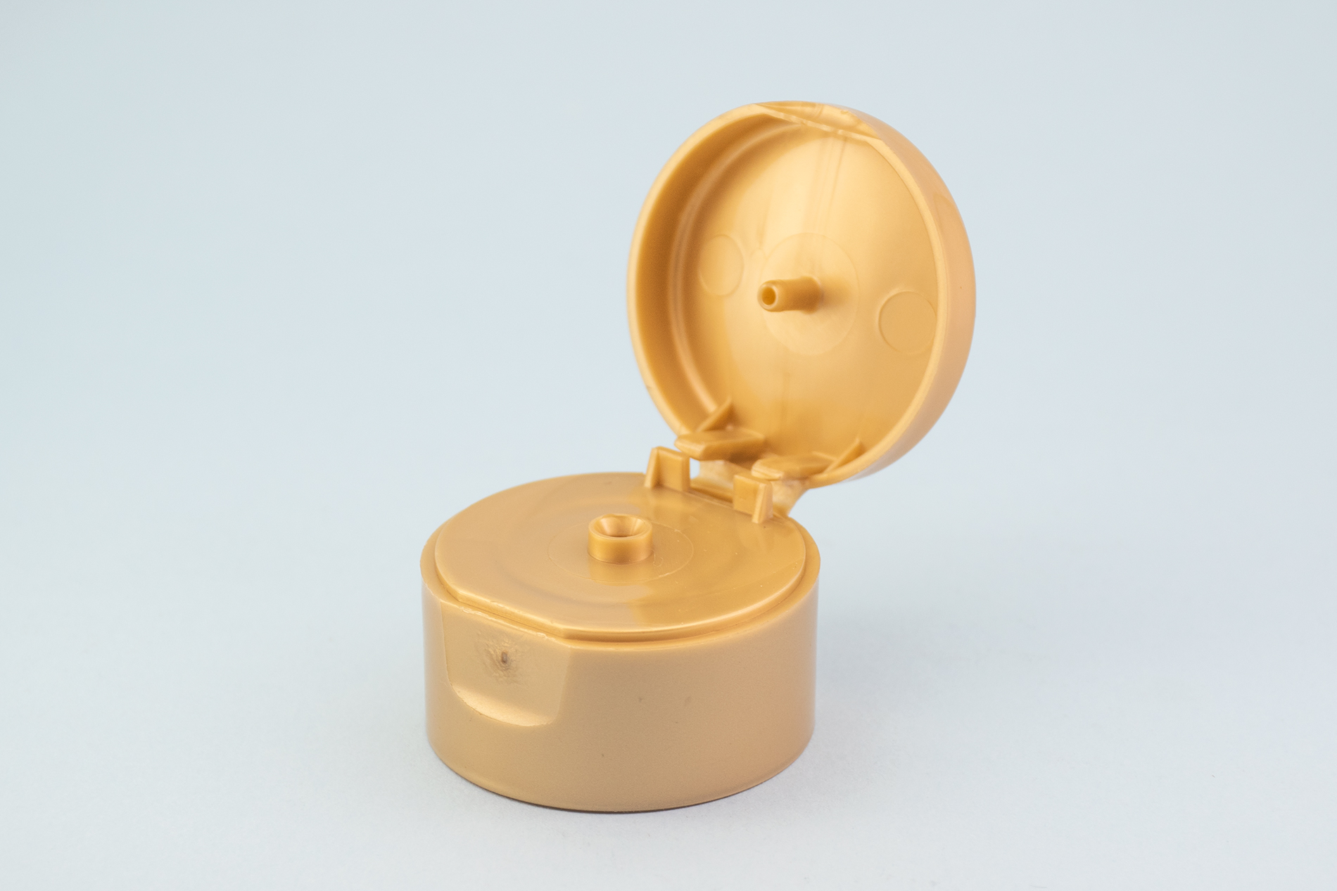 22/410 Yellow Smooth Double Wall Flip Top Cap