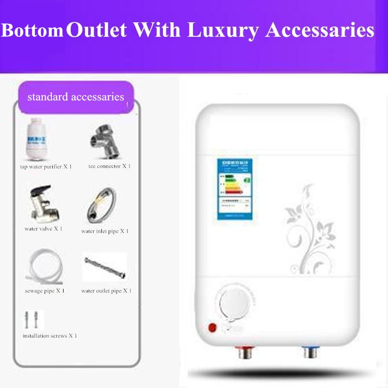 Electric Rapid Small Tank Storage Water Heater Household Bathroom Induction Hot Shower Vertical Type solar water heater Backup