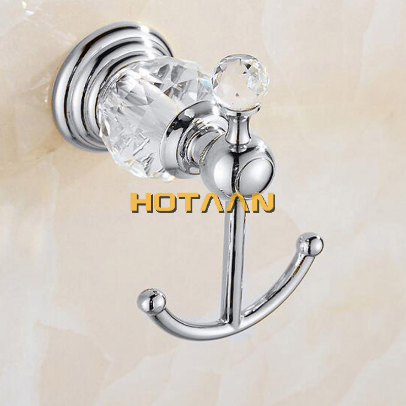 Luxury Crystal Silver Bathroom Accessories Set Chrome Polished Brass Bath Hardware Set Wall Mounted Bathroom Products banheiro