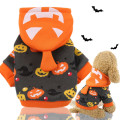 Cute Pumpkin Dress Up Halloween Pet Cat Costume with Hooded Friend Dog Pet Clothes Funny Crossdressing Cartoon Dog Cat Caot