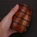 Wooden Cup Big Belly Beer Cup Jujube Wood Carved Three-line Classical Wooden Cup Eco-Friendly Drinkware Kitchen Bar Accessories