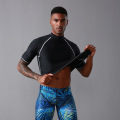 SBART Short Sleeve Rash Guard Men Black Swimsuit Shirt Man Surfing Spearfishing Swimwear Tops Anti-UV Windsurf Dive Rashguard K
