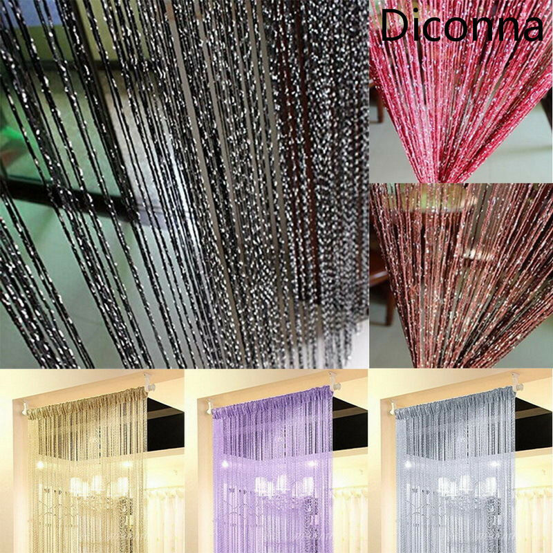 8 Color String Door Curtain Beaded Rope Curtain Door Window Panel Wedding Home Party Decoration Divider Tassel Screen