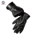 CHING YUN New Winter man sheepskin leather gloves male warm soft men's gloves black men mittens Flannel lining large size glove