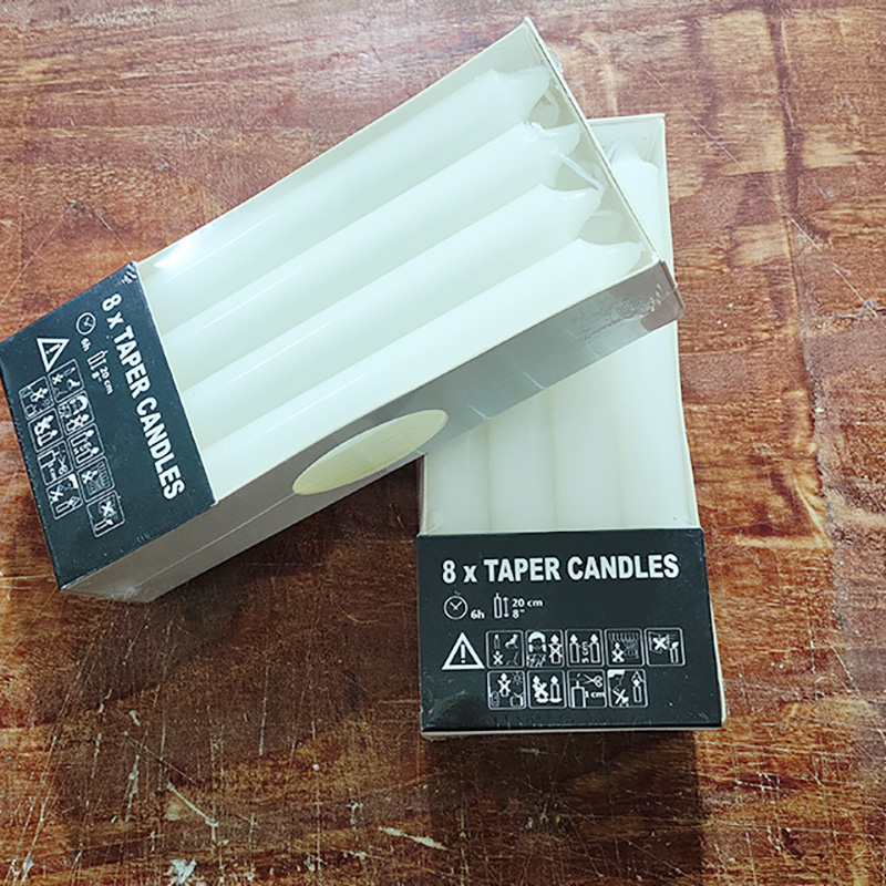 fluted taper candle 5