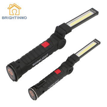 Tent Lamp USB Rechargeable LED Flashlight Torch Magnetic Working Folding Hook Lights Outdoor Lanterna 3-Mode COB LED Camping