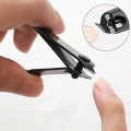 Professional Stainless Steel Nail Clipper Cutter Black Manicure Trimmer High Quality Toe Nail Clippers Knife