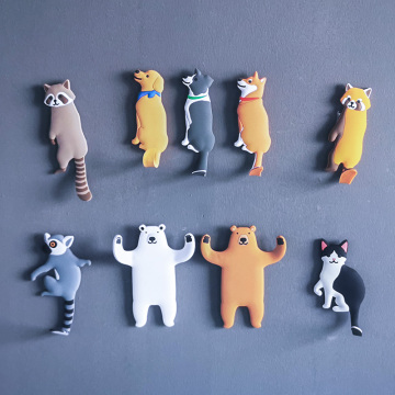 Wall Hanging Hook Cartoon Animals Storage Hook Free Nail Single Wall Hooks Decorative Home Decor Wall Hook Key Hair Pin Holder