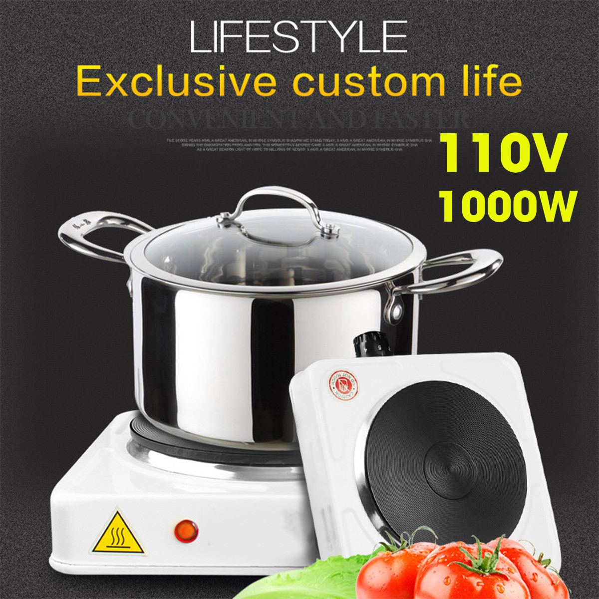 110V 1000W Mini Electric Stove Laboratory Electric Stove Adjustable Heating Furnace Heater Hot Plates