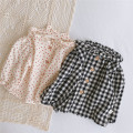 Baby Girl Blouse Shirt Plaid Floral Soft Comfortable Korean Top Spring Autumn Infant Clothing