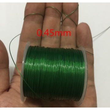 0.38MM-2.0MM 20-100M,green nylon coated built-in 304 stainless steel wire rope, sea fishing line chain hook line hanging crystal