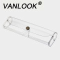Transparent Spectacle Cases Eyeglass Case for Reading Glasses Optical Clear Box Spectacle-case for Women Men Metal Snap Closure
