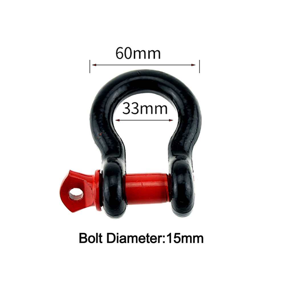 KKMOON Universal car trailer Tuning Bumper Tow Shackle D Ring Bow Shackle Isolator 2 Pack Towing Accessory for Off-road Vehicle
