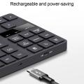 Keyboard Mini Keyboard Wireless Number Pad Rechargeable Keypad For Laptop PC 35 Keys One Hand Ergonomic Game Keypad 2021