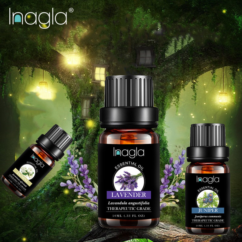 Inagla Flower Fruit 10ml 100% Organic Oil Extract Drop for Pain Relief Reduce Anxiety Better Sleep Lavender Lemongrass Tree Oil