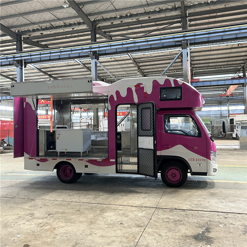 Cold‑Drink & Coffee Combo Truck, Mobile Cart For Gelato And Fresh Street Drinks