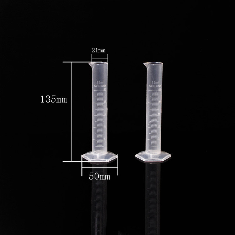 Translucent Plastic Measuring Cylinder Graduated measuring Cylinders for Lab chemistry Laboratory Tool School 25/100/500/1000ml