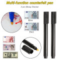 2Pcs Tester Pen Money Detector Currency Detector Counterfeit Marker Fake Banknotes Tester Pen Ink Hand Checking Tools