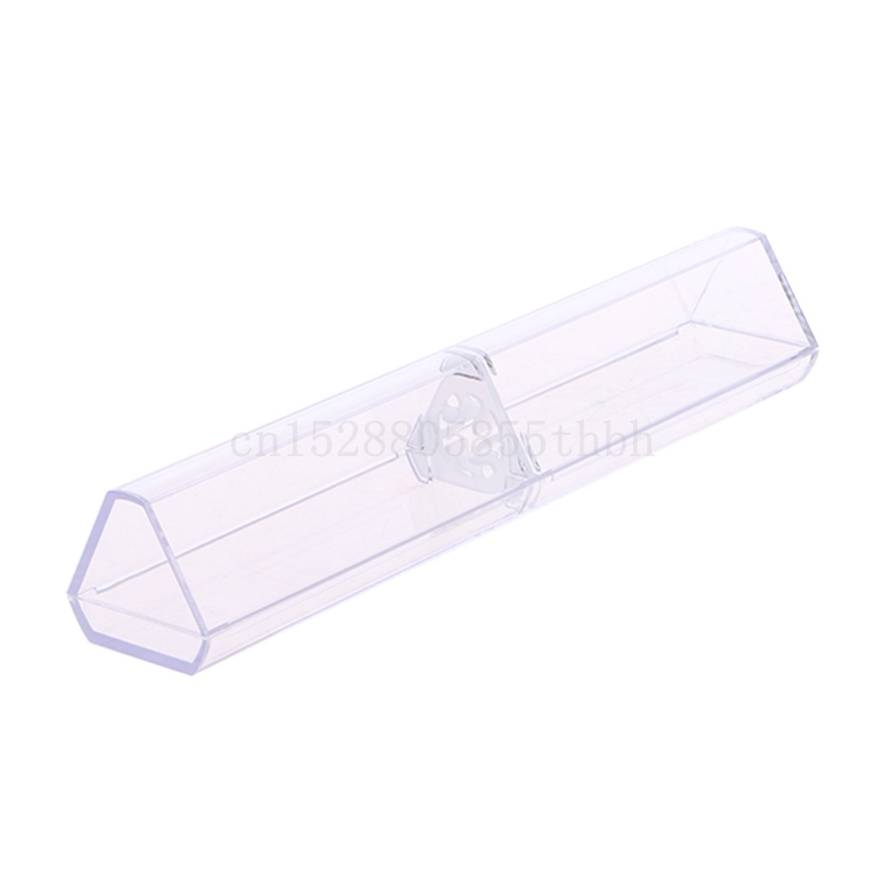 1pc Triangle box Pen boxes Plastic Transparent case Pen holder Gift for promotional crystal pen packaging box