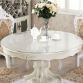 Round Tablecloth Transparent PVC Tablecloth Waterproof Kitchen Pattern Oil Table Cover Glass Soft Cloth Table Cover